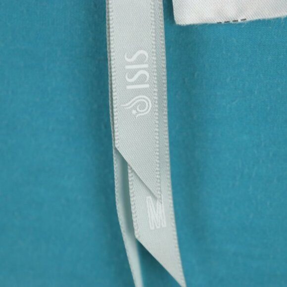 Isis Women's Medium Blue Ombre Scoop Neck Tunic Length Long Sleeve Knit Blouse - Picture 6 of 7